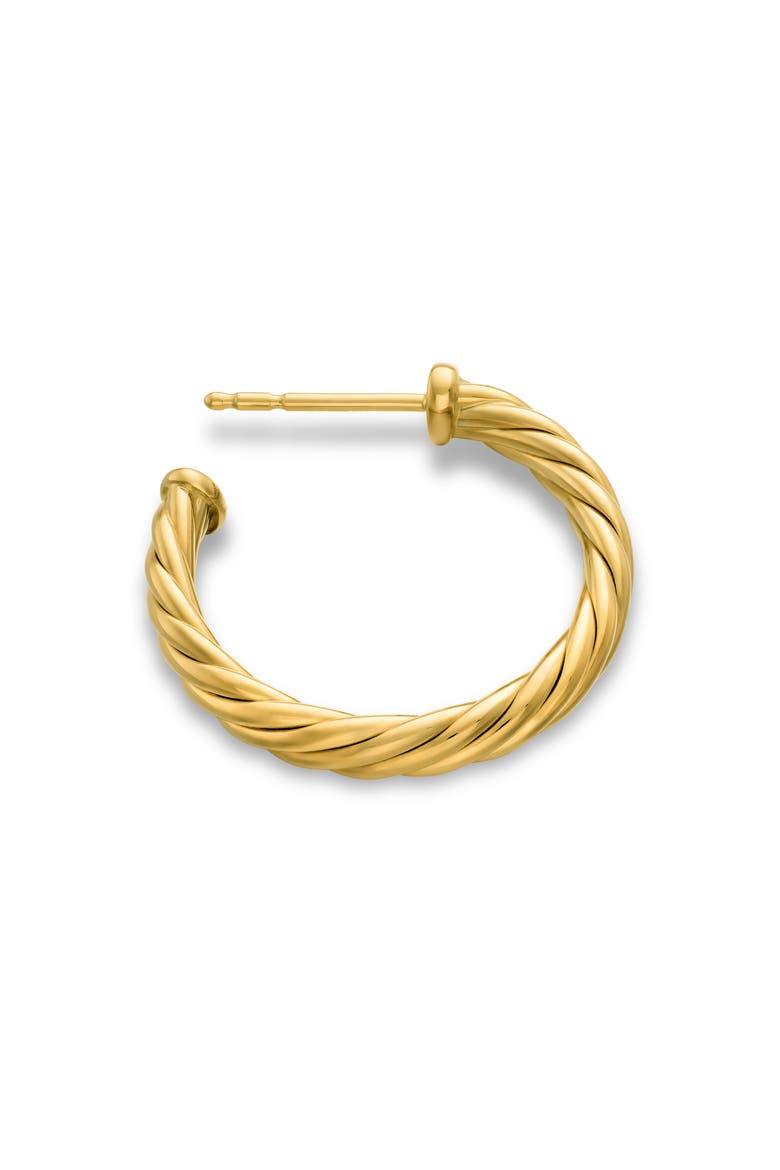Small Cablespira Hoop Earrings in 18K Yellow Gold, Alternate, color, GOLD