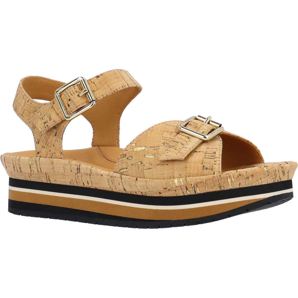 L'amour Des Pieds Vardant Platform Sandal In Brown