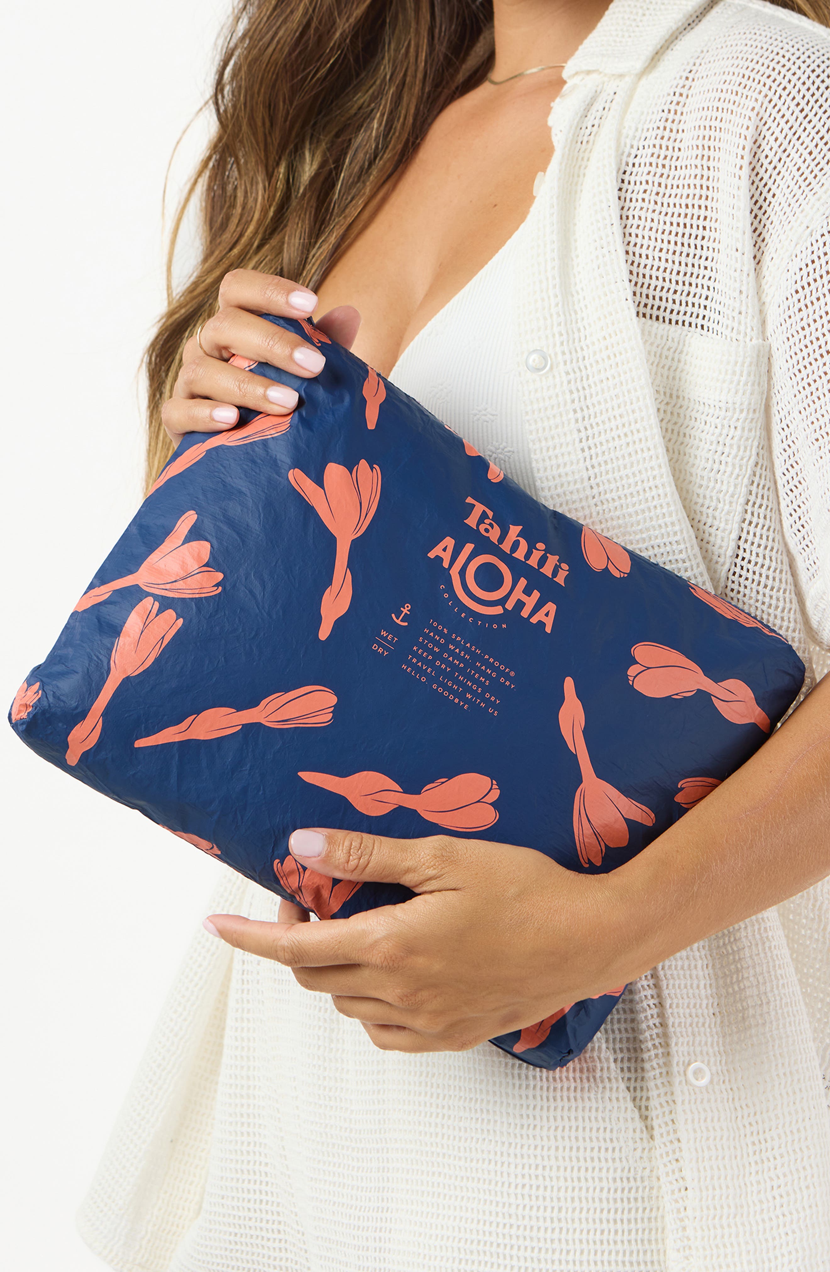 Aloha Collection Mid Heipua Water Resistant Tyvek<sup>®</sup> Zip Pouch, Alternate, color, 