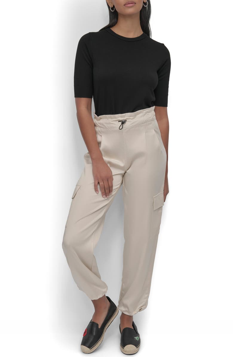 DKNY Jeans Skinny Leg Cargo Pants, Alternate, color, Light City Khaki