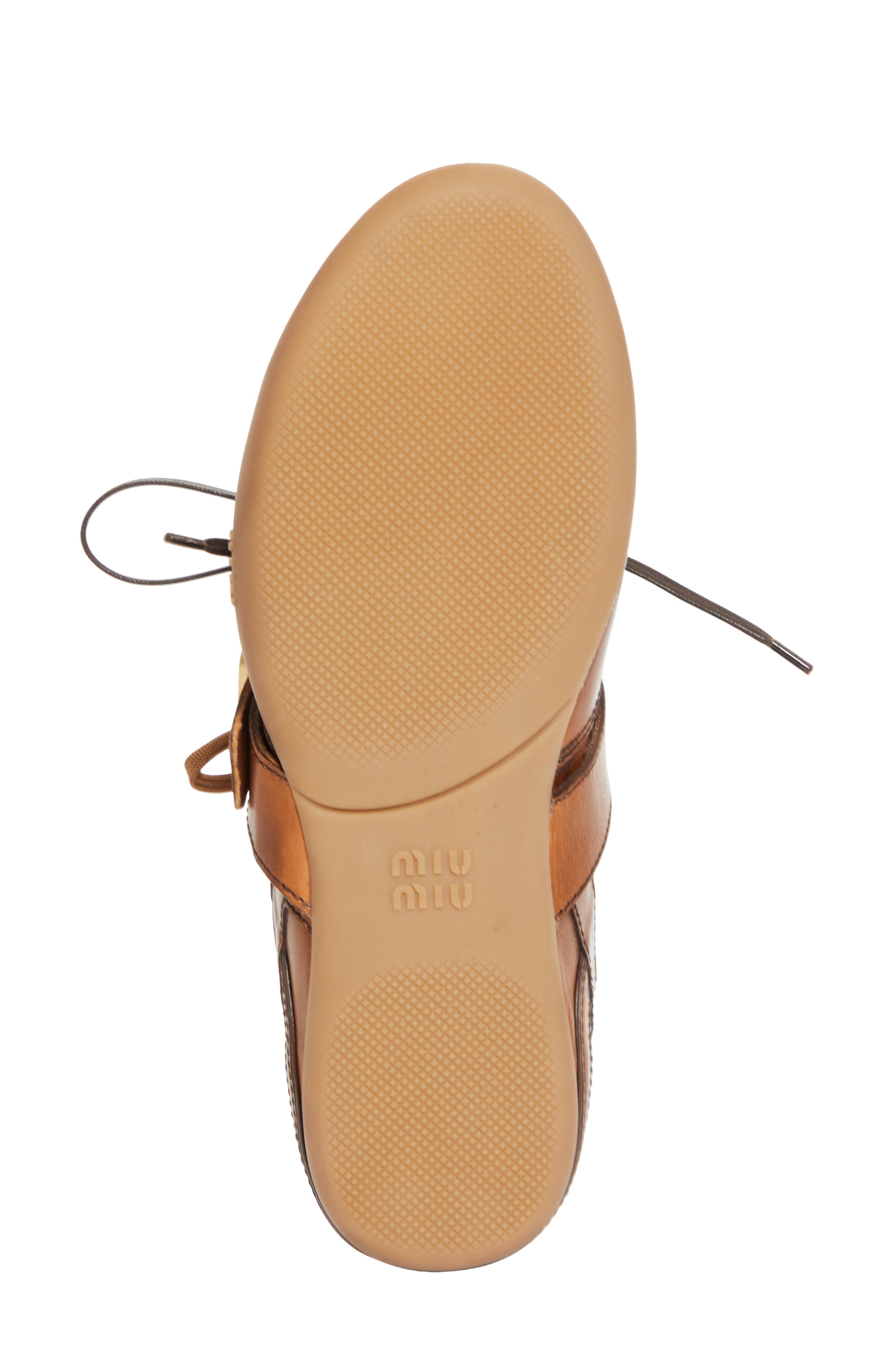 Miu Miu Gymnasium Sneaker, Alternate, color, Cognac