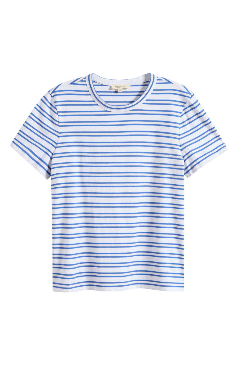 Madewell Perfect Crewneck Cotton Jersey T-Shirt, Main, color, White