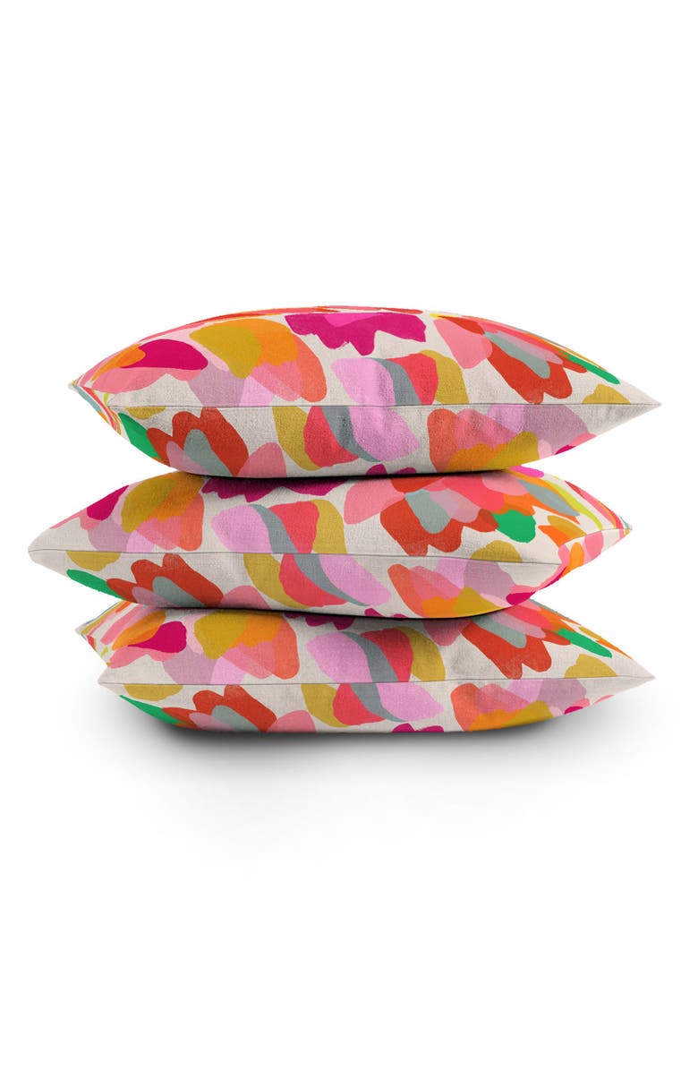 Deny Designs Golden Rain Throw Pillow, Alternate, color, Multi