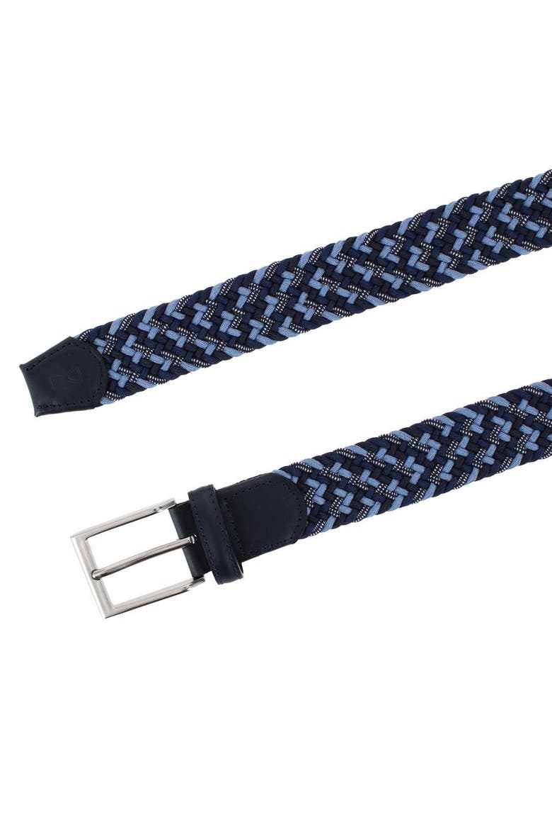 Big and Tall Edward 35mm European Weave Golf Braided Belt, Alternate, color, Blue