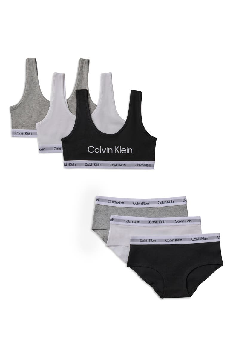 Calvin Klein Kids' Pack of 6 Bralette & Briefs, Main, color,