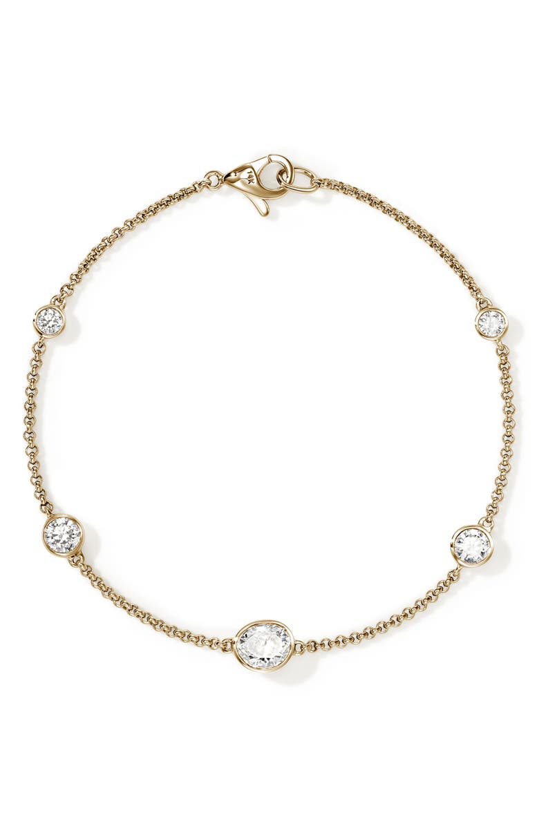 John Hardy Lovestruck<sup>™</sup> Lab Grown Diamond Station Bracelet, Main, color, Gold