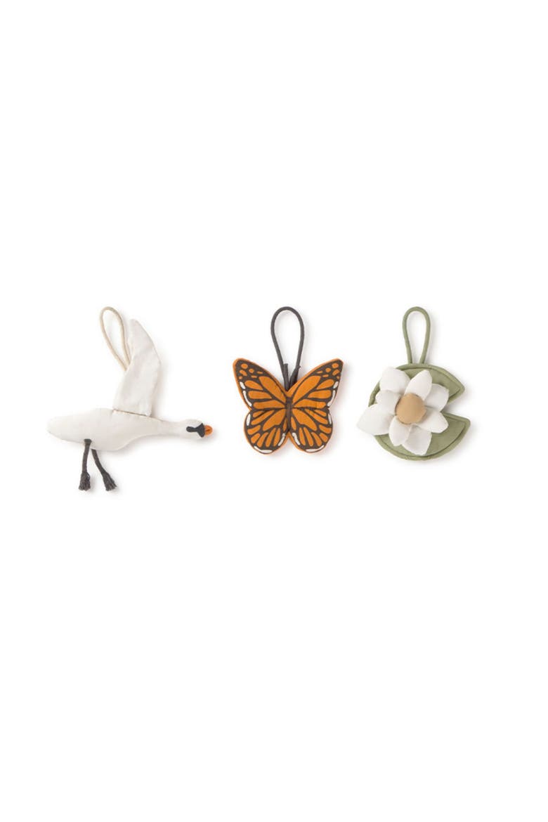 Set of 3 rattle toy hangers, Main, color, Matcha,  Grey, Natural