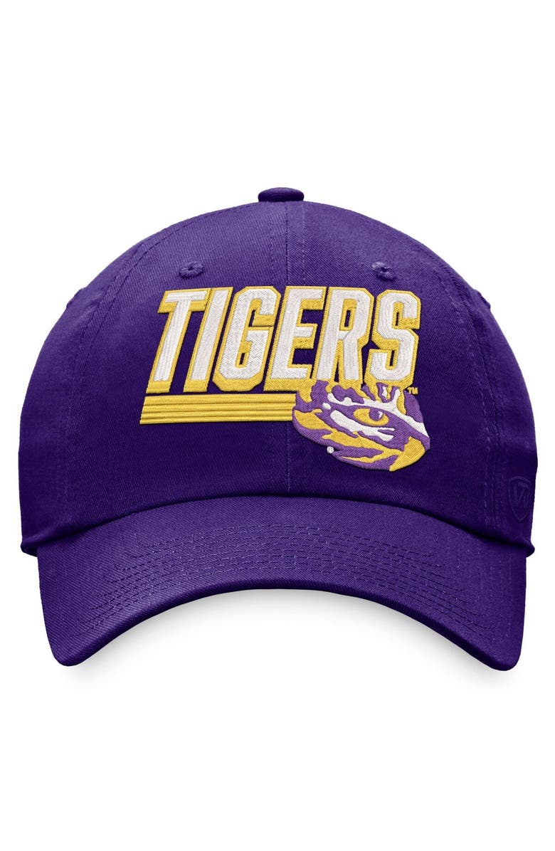 TOP OF THE WORLD Men's Top of the World Purple LSU Tigers Slice Adjustable Hat, Alternate, color, 