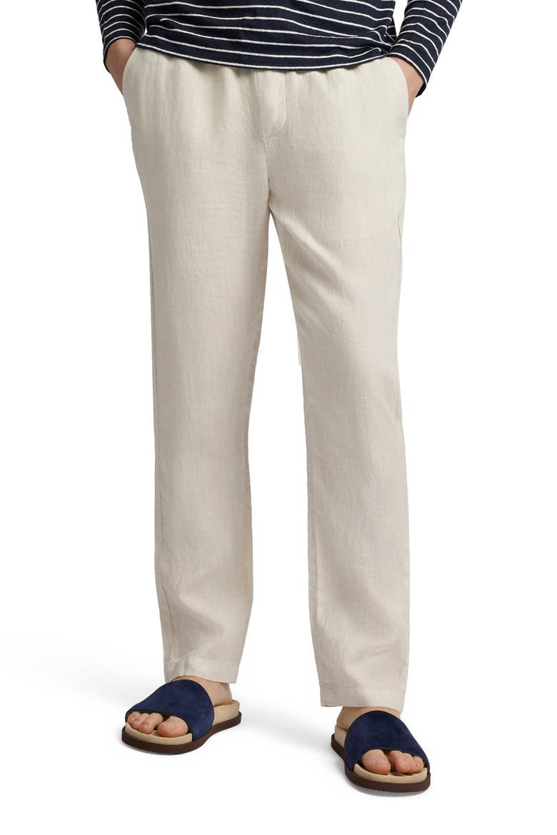 Pigment Dye Linen Pull On Pant, Alternate, color, Bone