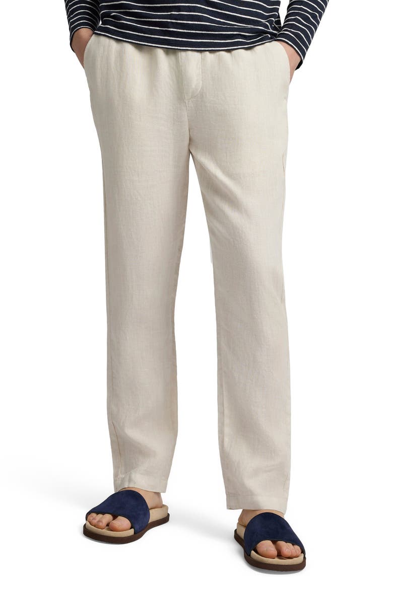Onia Pigment Dye Linen Pull On Pant, Alternate, color, Bone