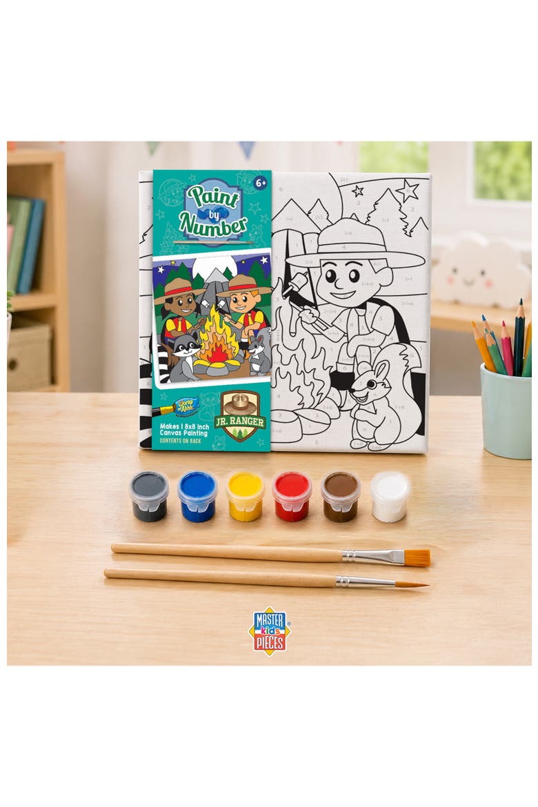 Jr. Ranger Camping Paint by Number Kids, Alternate, color, Multicolor