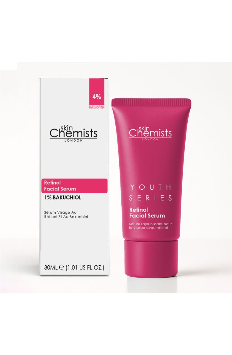 SKINCHEMISTS Retinol Bakuchiol Facial Serum 30ml for Fine Lines & Wrinkles, Loss of Firmness, Alternate, color, White