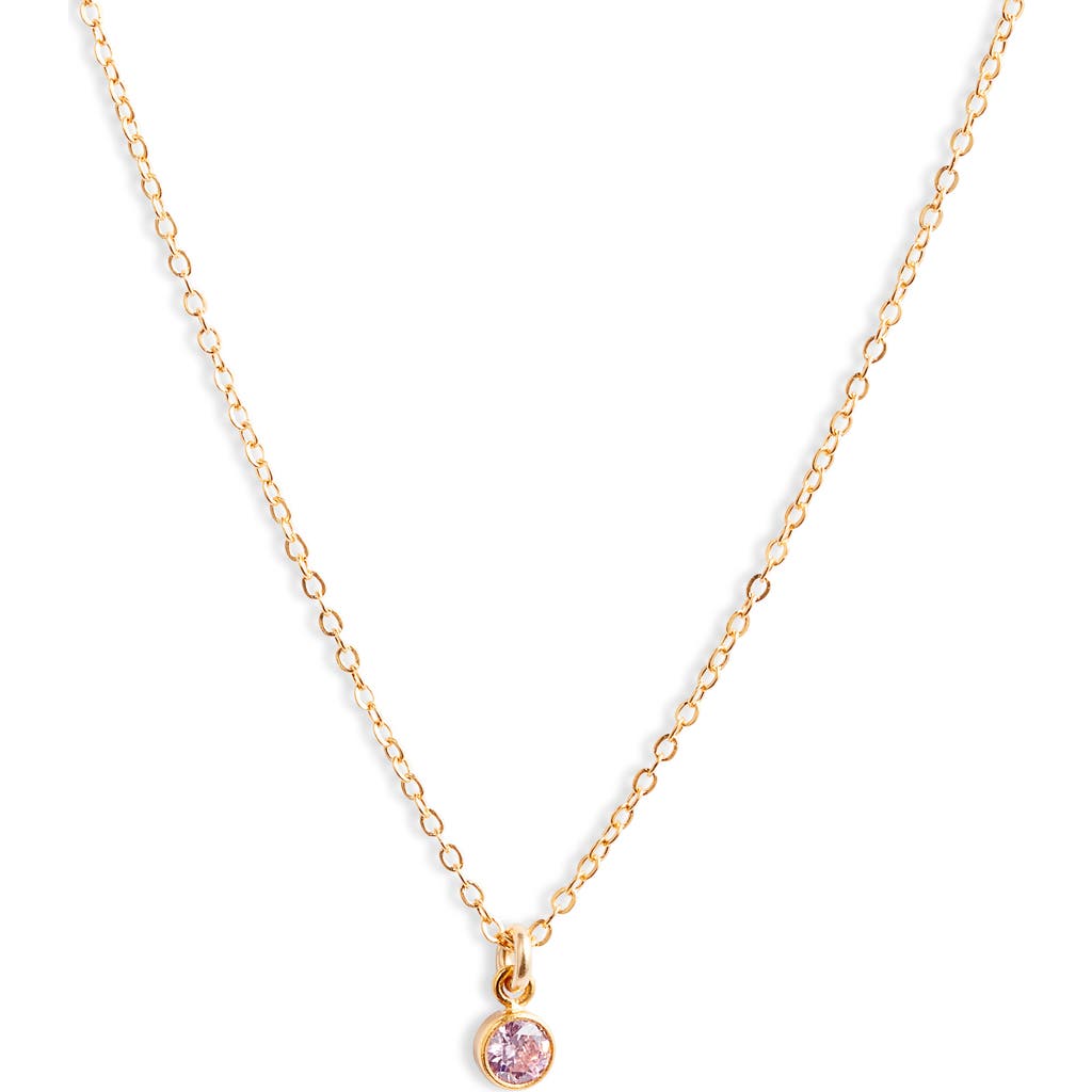 Set & Stones Birthstone Charm Pendant Necklace In Gold