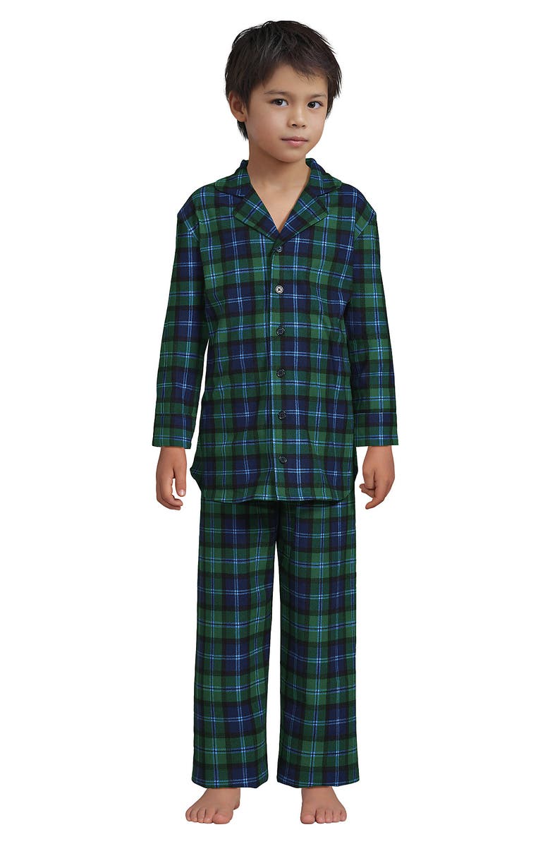 Lands' End Kids Flannel 2 Piece Pajama Set, Alternate, color, 