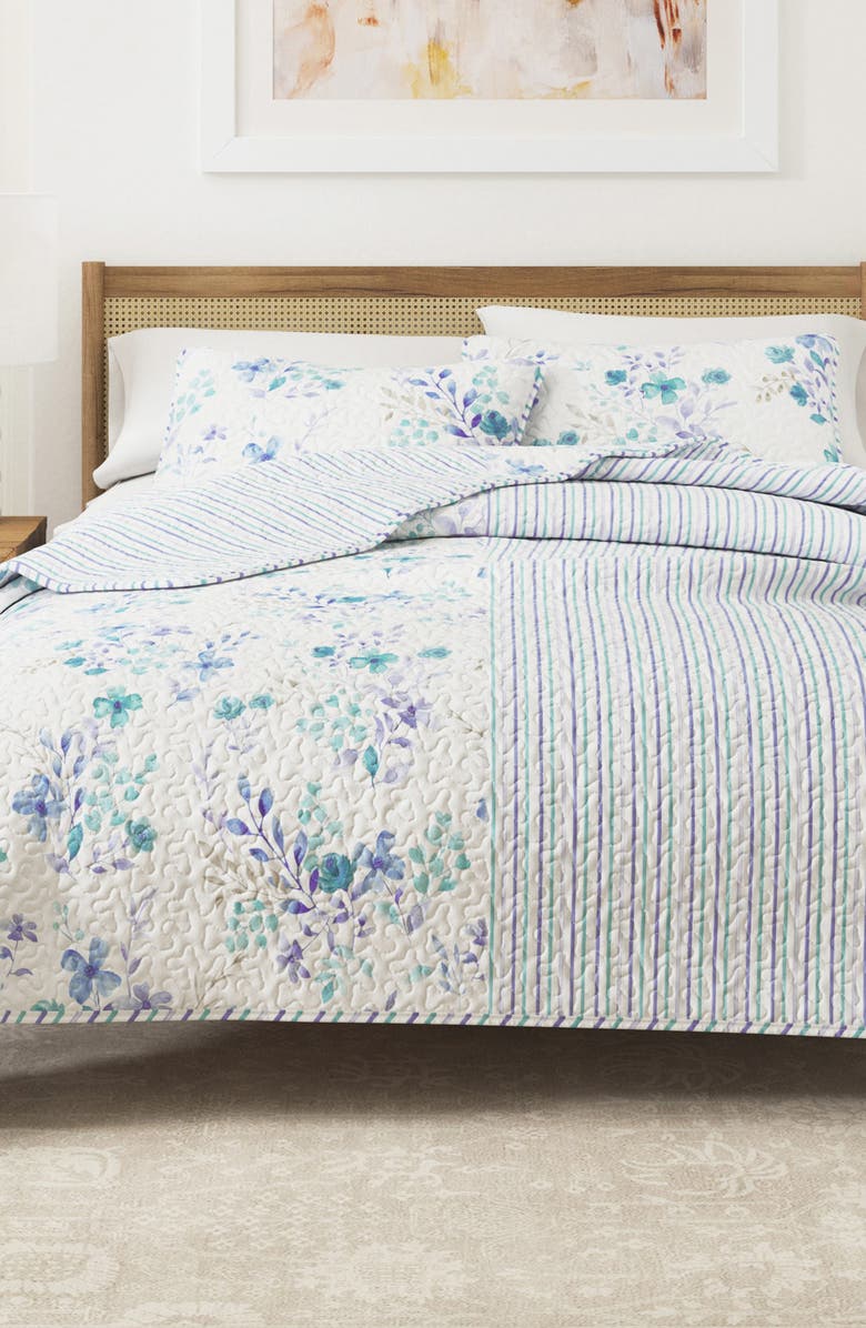 Woven & Weft Botanic Floral Quilt & Sham Set, Alternate, color, Bouquet