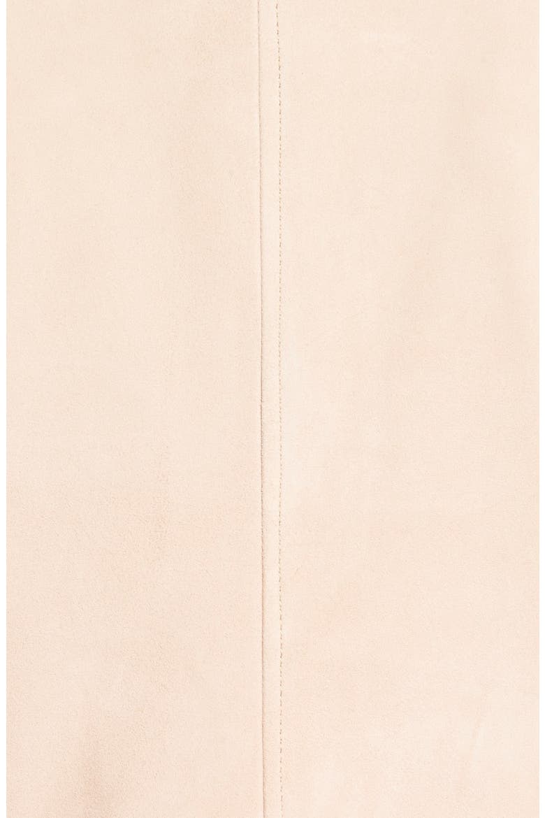 Drape Front Suede & Leather Jacket, Alternate, color, BLUSH