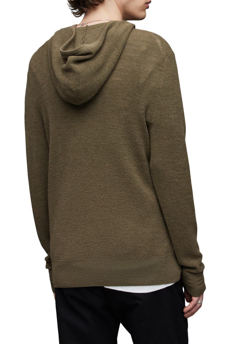 Ivar Merino Wool Hoodie, Alternate, color, OLIVE GREEN MARL