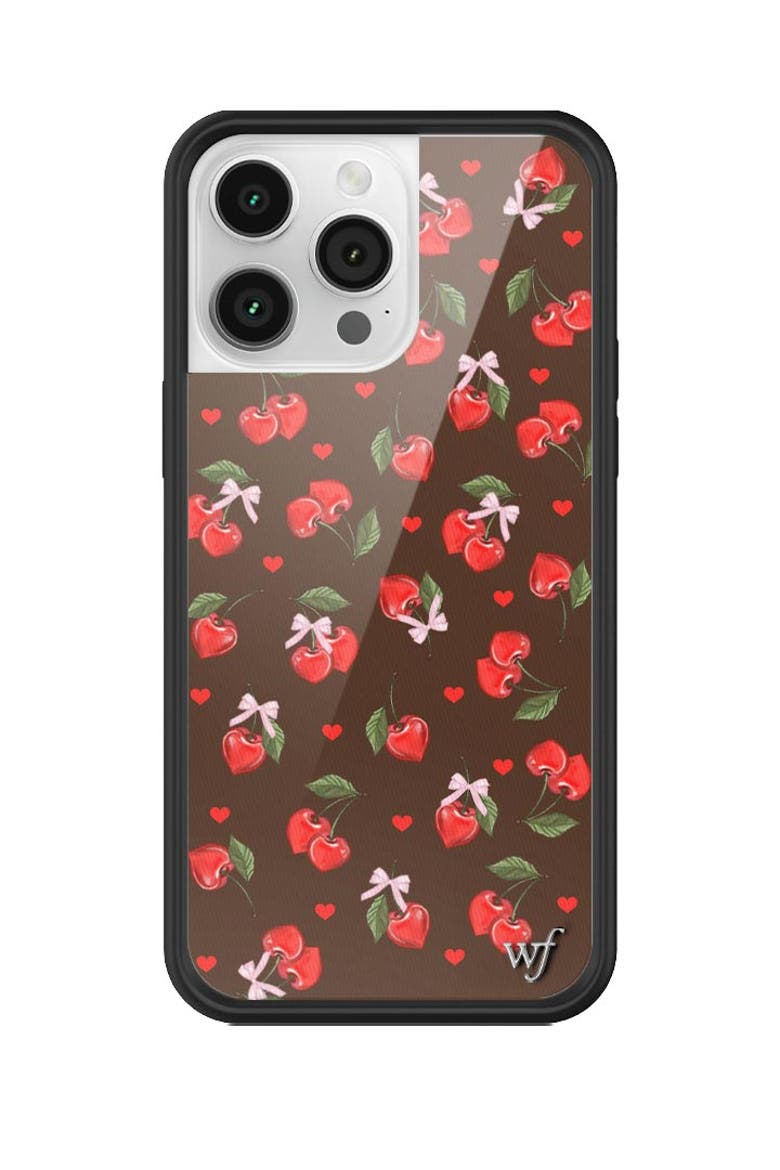 Chocolate Cherries iPhone Case, Alternate, color, Brown
