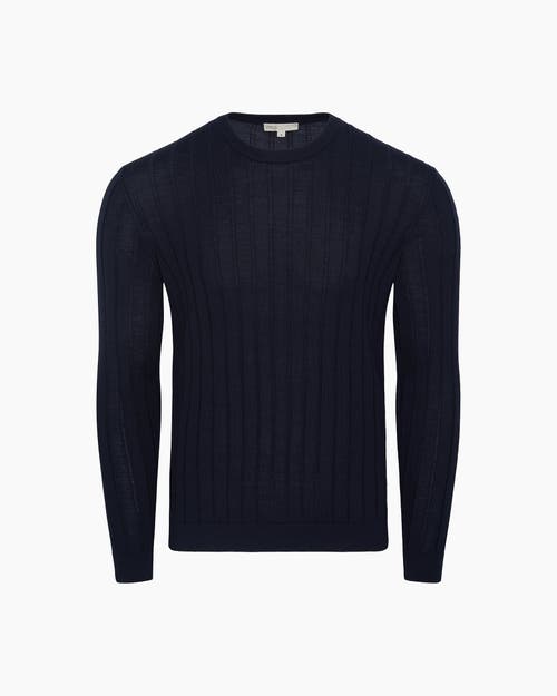 Onia Extra Fine Merino Wool Crewneck Sweater In Blue