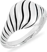 David Yurman Sculpted Cable Pinky Ring in Sterling Silver, 10mm