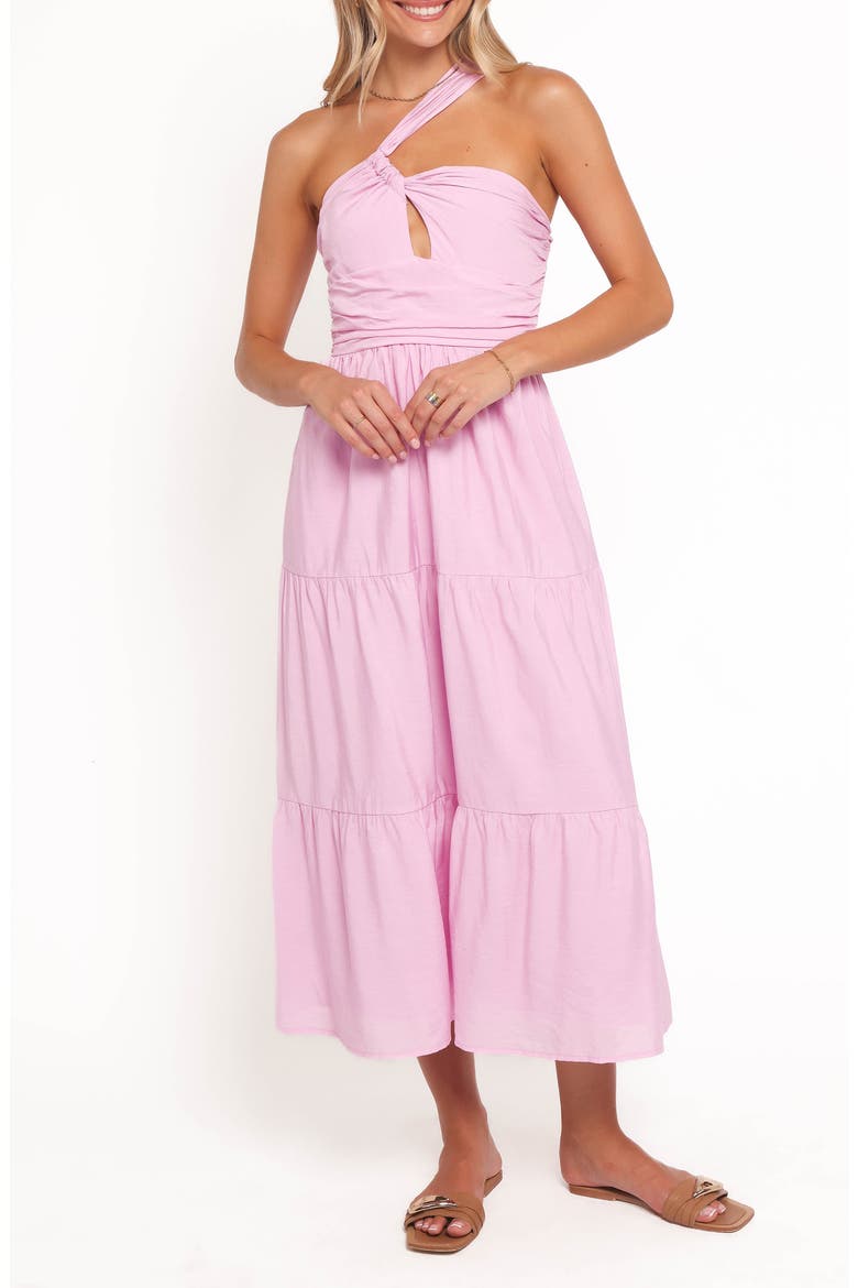 Vinnie One-Shoulder Maxi Dress, Main, color, PINK