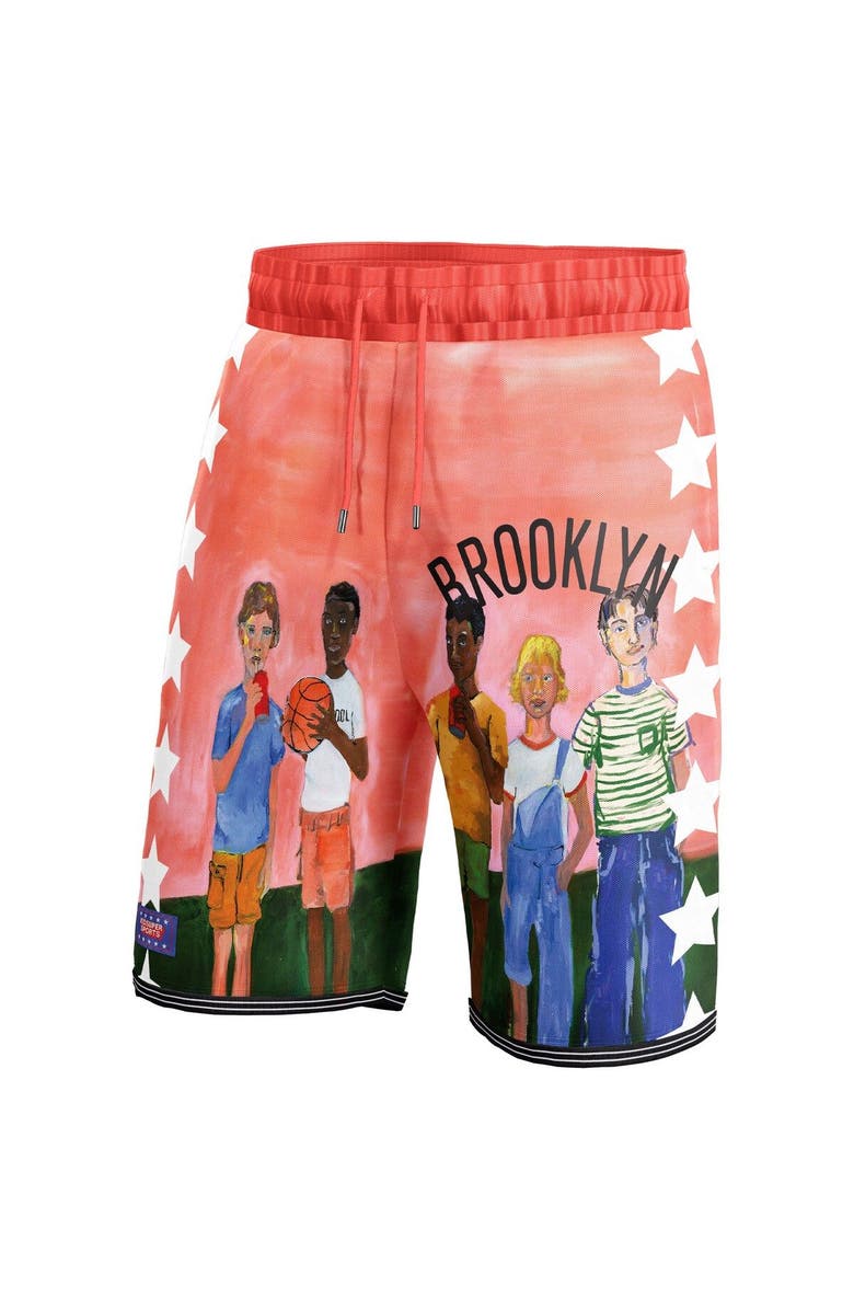 NBA X KIDSUPER Unisex NBA & KidSuper Studios by Fanatics Black Brooklyn Nets Hometown Shorts, Alternate, color, Black