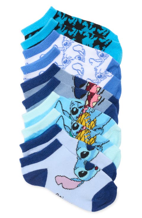 Kids' Disney Lilo & Stitch Assorted 5-Pack Socks with Reusable Pouch (Little Kid & Big Kid)