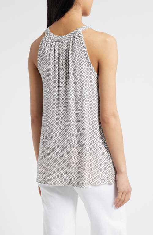 Shop Loveappella Tile Print Knit Tank In Grey Tile