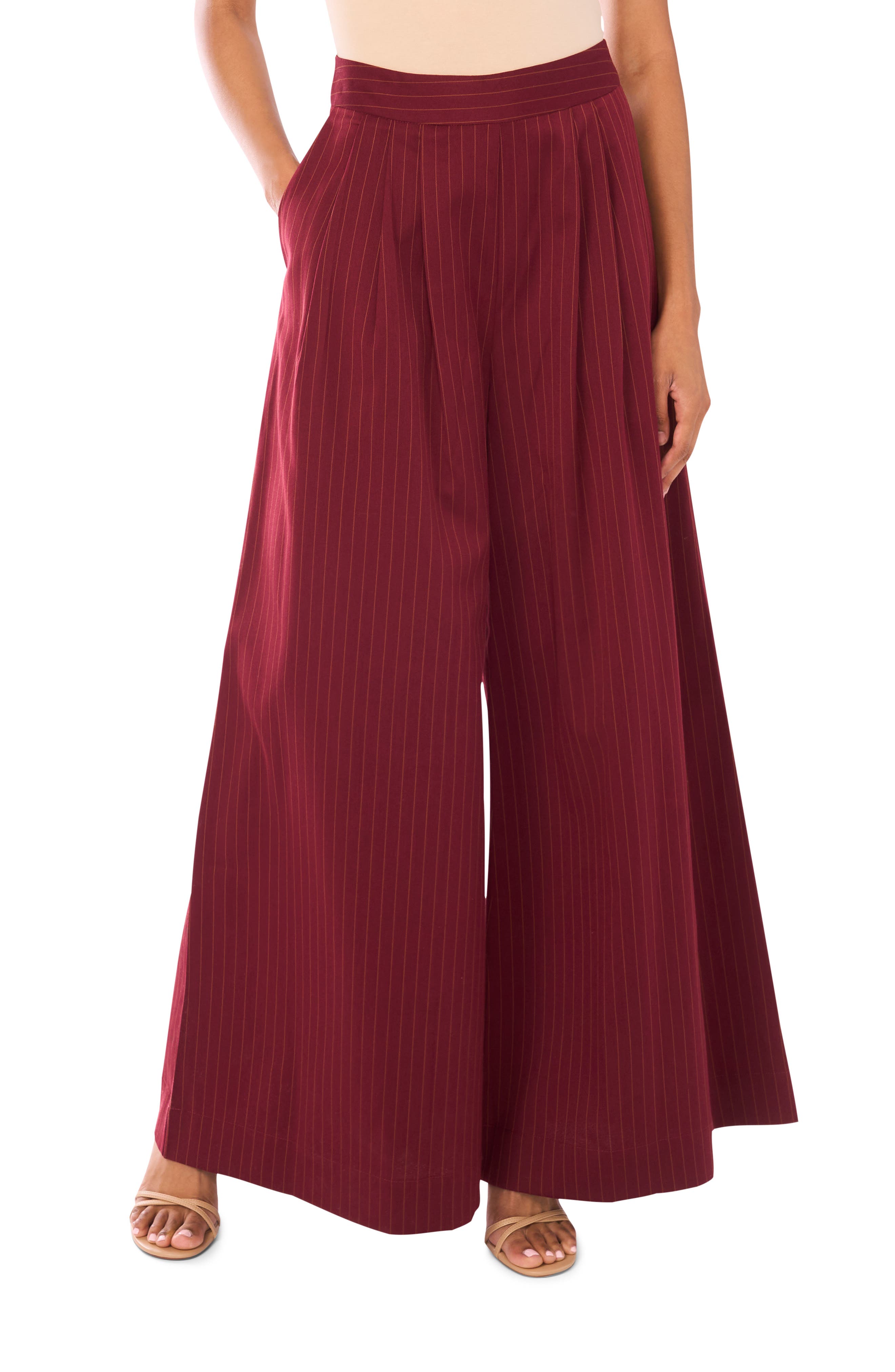 Parker Pinstripe Wide Leg Pants