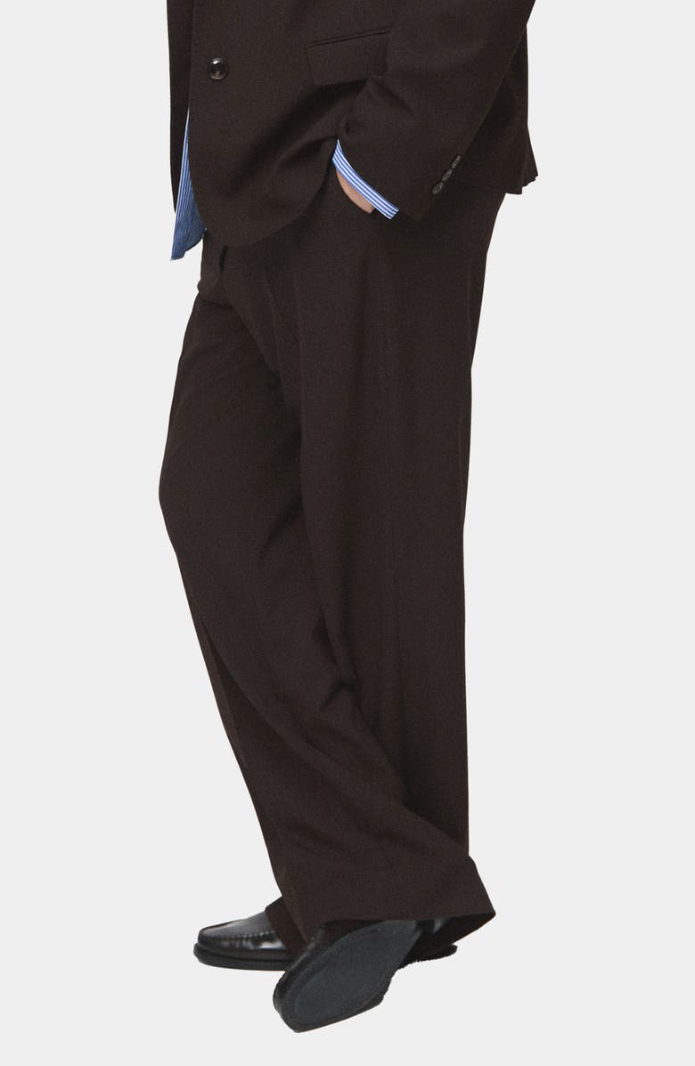 MANGO Straight Leg Pants, Alternate, color, Chocolate