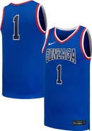 Nike Men's Nike #1 Royal Gonzaga Bulldogs Replica Basketball Jersey