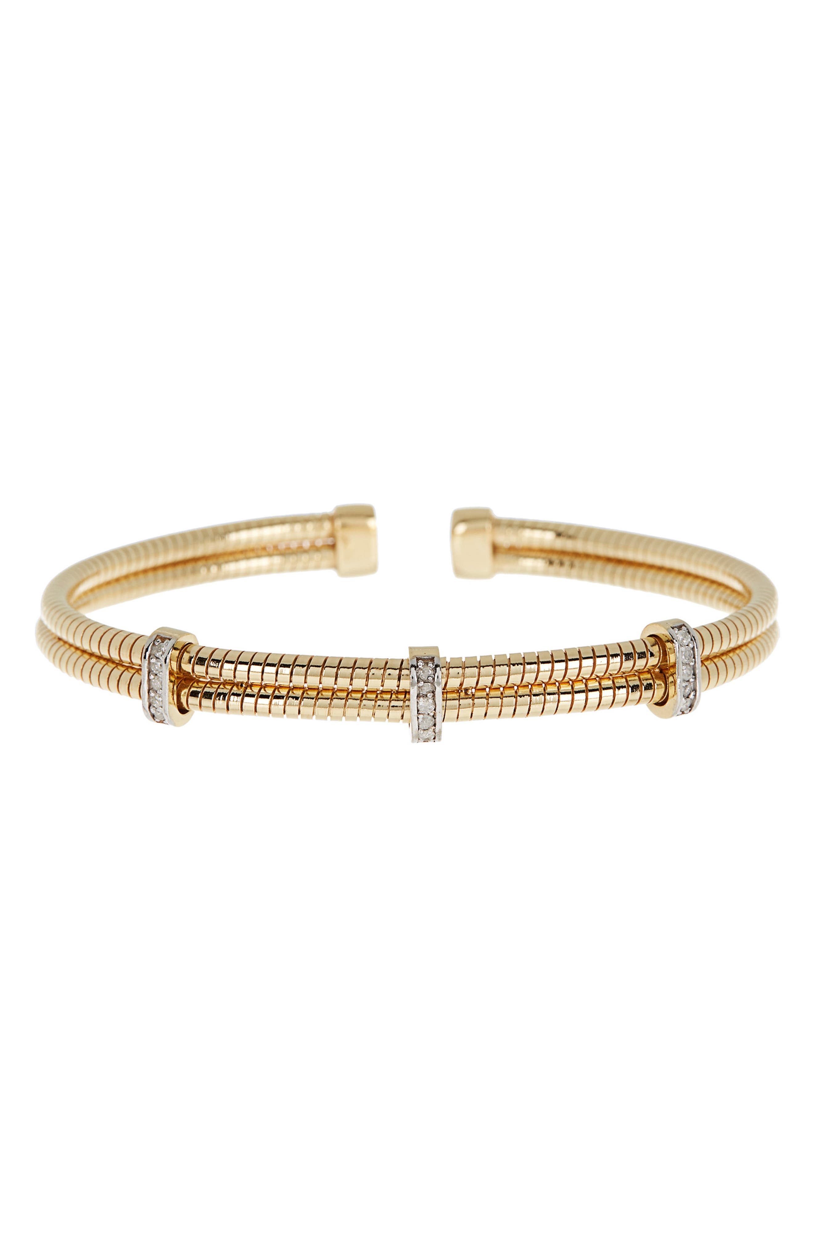 MESHMERISE Diamond Twist Cuff Bracelet - 0.15 ctw