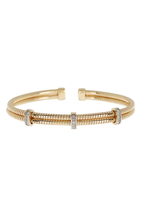 Diamond Twist Cuff Bracelet - 0.15 ctw