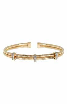 MESHMERISE Diamond Twist Cuff Bracelet - 0.15 ctw