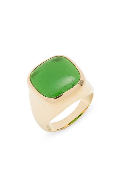 Umbo Square Statement Ring