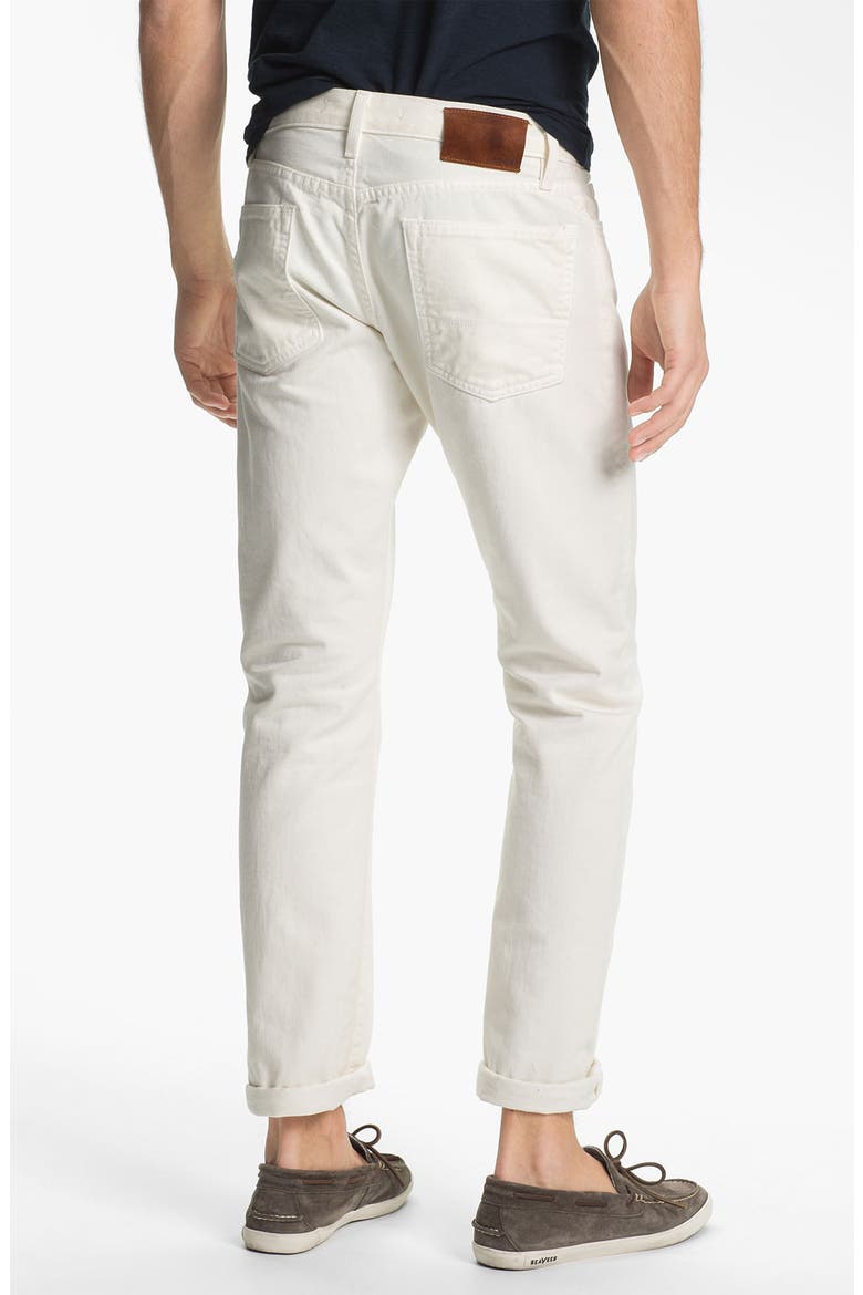 Straight Leg Five Pocket Pants, Alternate, color, MILK