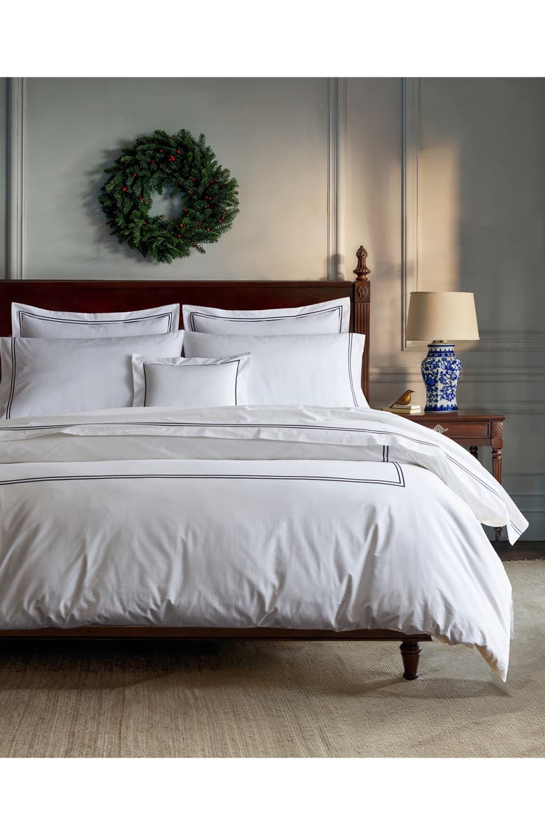 Petite Plume Signature Collection Duvet Cover & Shams Set, Alternate, color, White