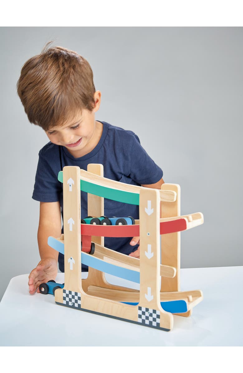 Mentari Wooden Ramp Racer Toy, Alternate, color, Multi-Color