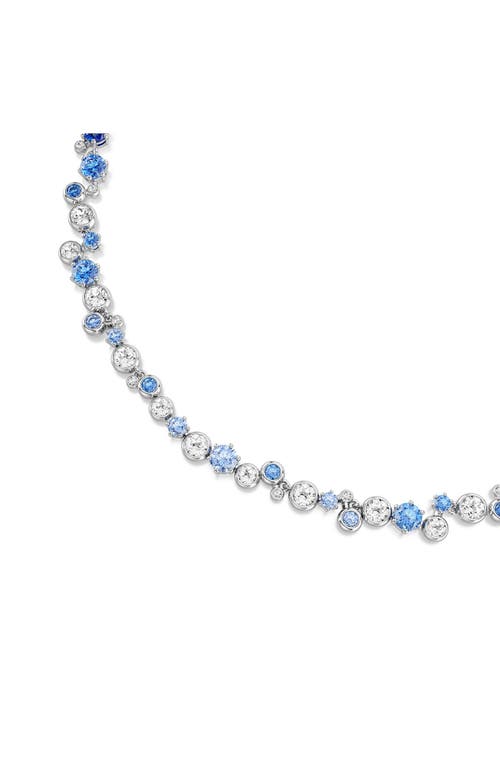 Swarovski Constella Rhodium Plated Necklace In Blue