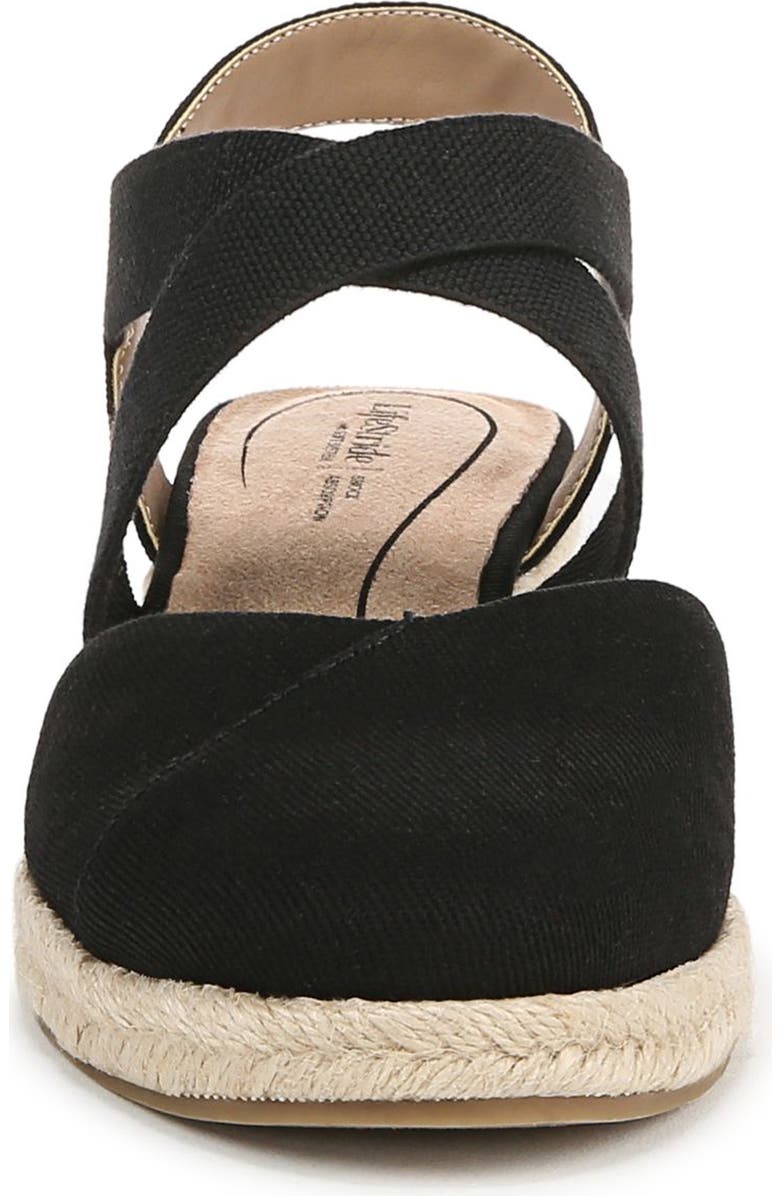 LifeStride Kimball Slingback Espadrille Platform Wedge, Alternate, color, Black