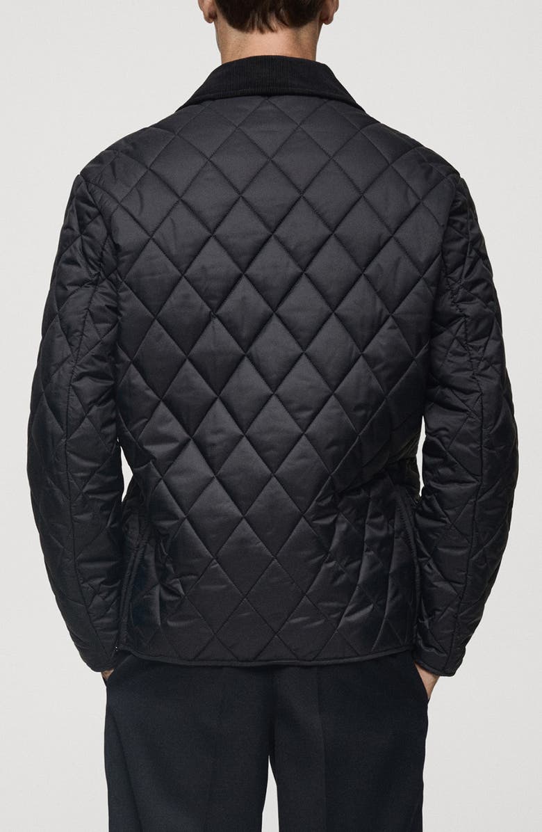 MANGO Water Repellent Quilted Jacket, Alternate, color, 