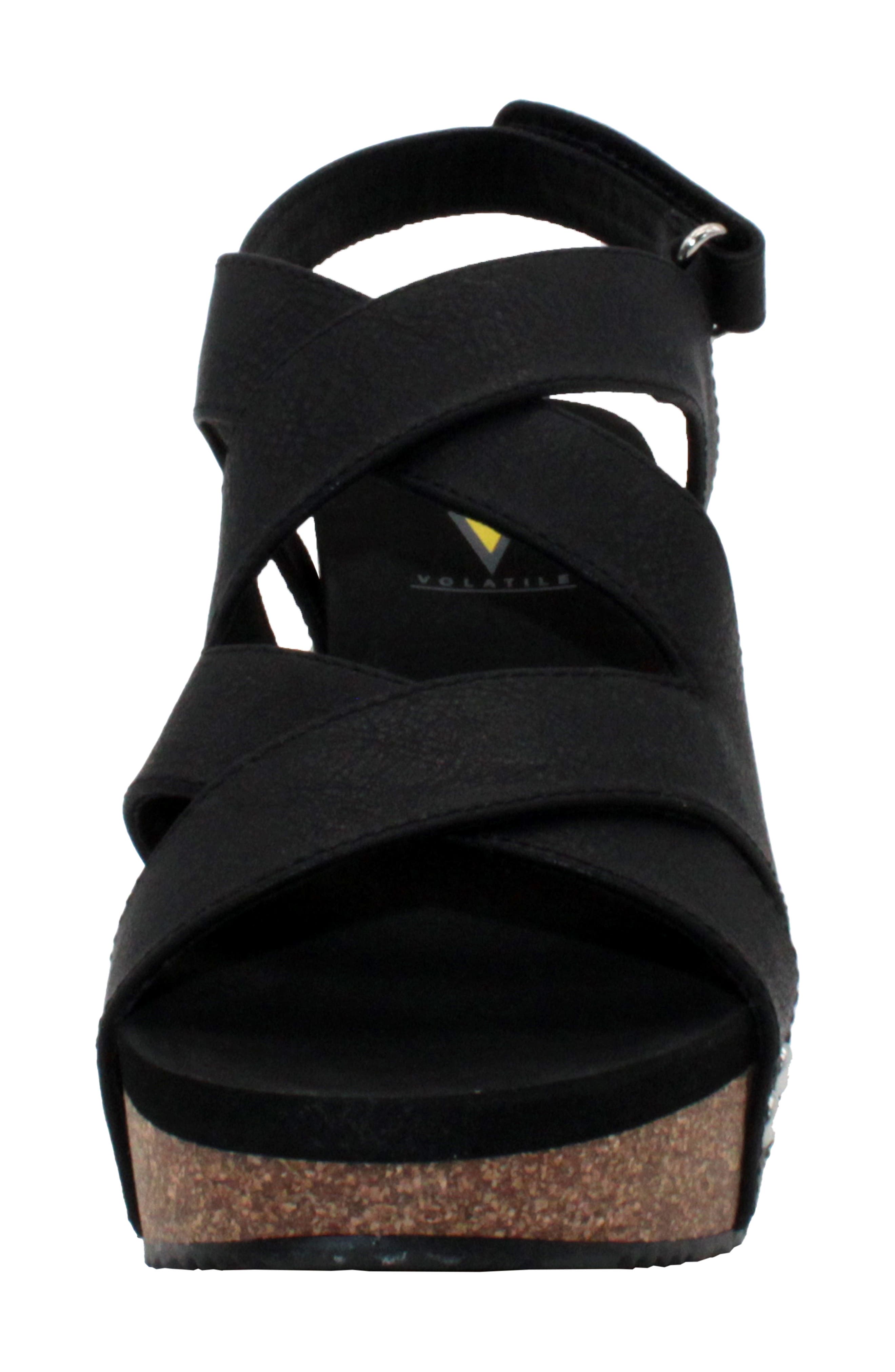 Volatile Tory Crisscross Wedge Sandal, Alternate, color, 