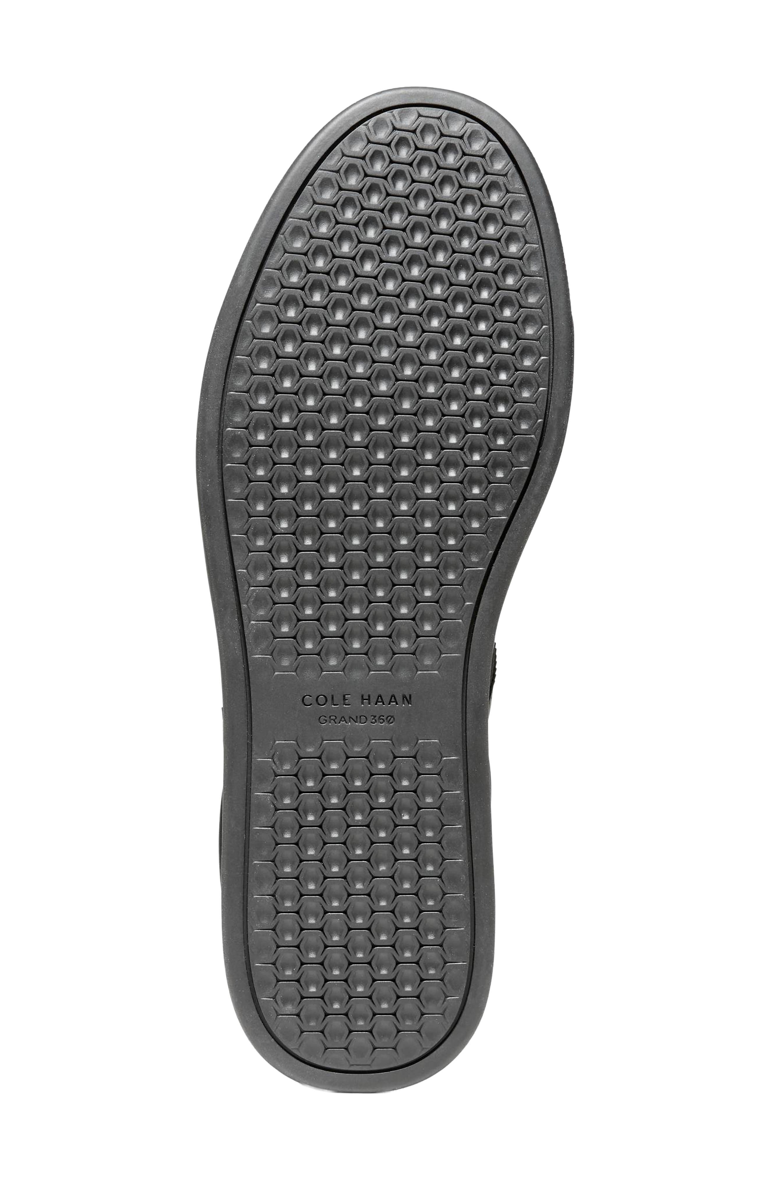 Grand Crosscourt Gates Leather Sneaker, Alternate, color, BLACK / GUM