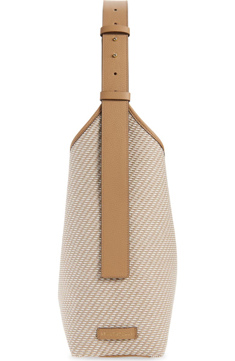 Strathberry Maxi Kite Twill Hobo Bag, Alternate, color, Caramel/ Natural