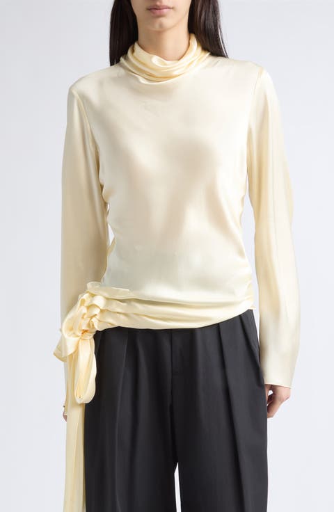 Ornella Draped Silk Georgette Top