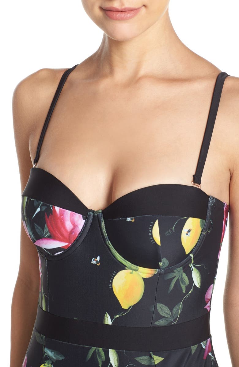 Ted Baker London Citrus Bloom One-Piece Swimsuit, Alternate, color, 