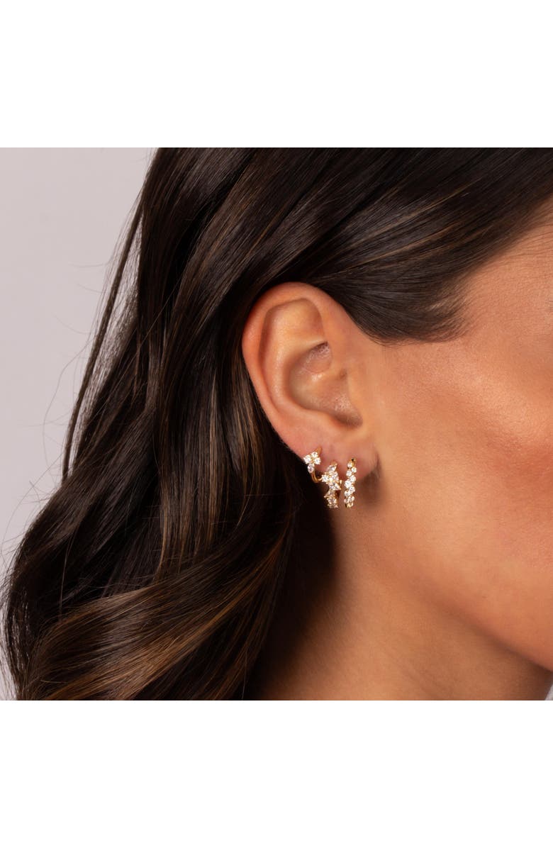 BY ADINA EDEN CZ Clusters Huggie Earring Combo Set, Alternate, color, Gold