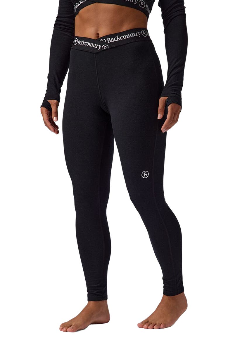 Backcountry Cedars Rws Merino Lt-Wt Baselayer V-Waist Bottom - Women
s, Main, color, Black