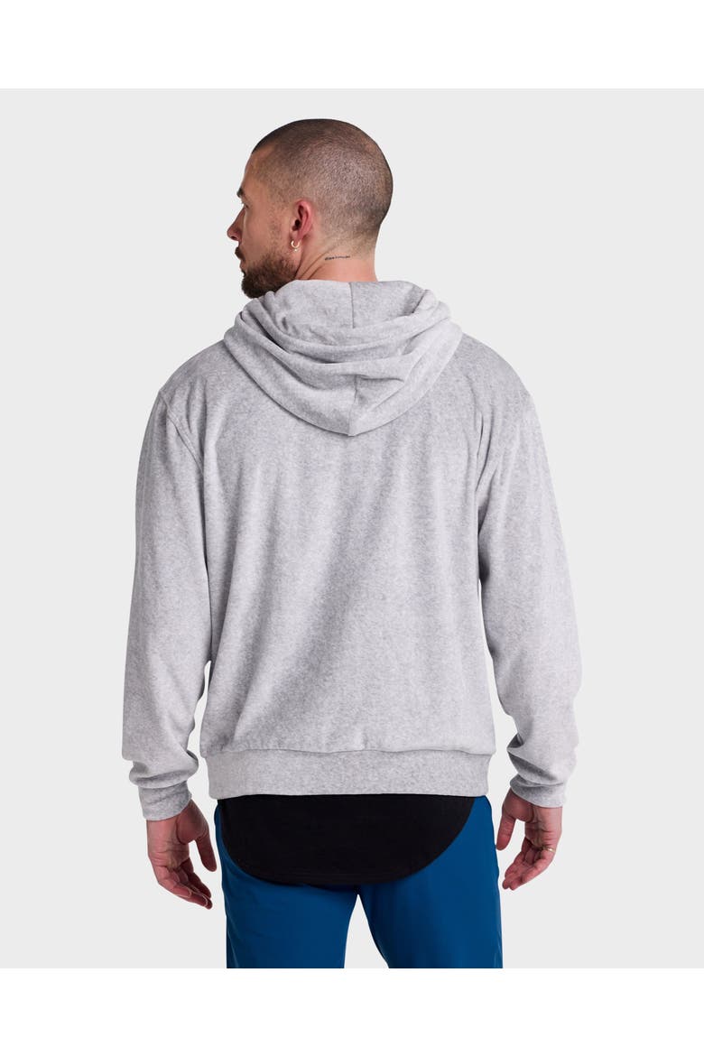 Velour Hoodie, Alternate, color, Grey