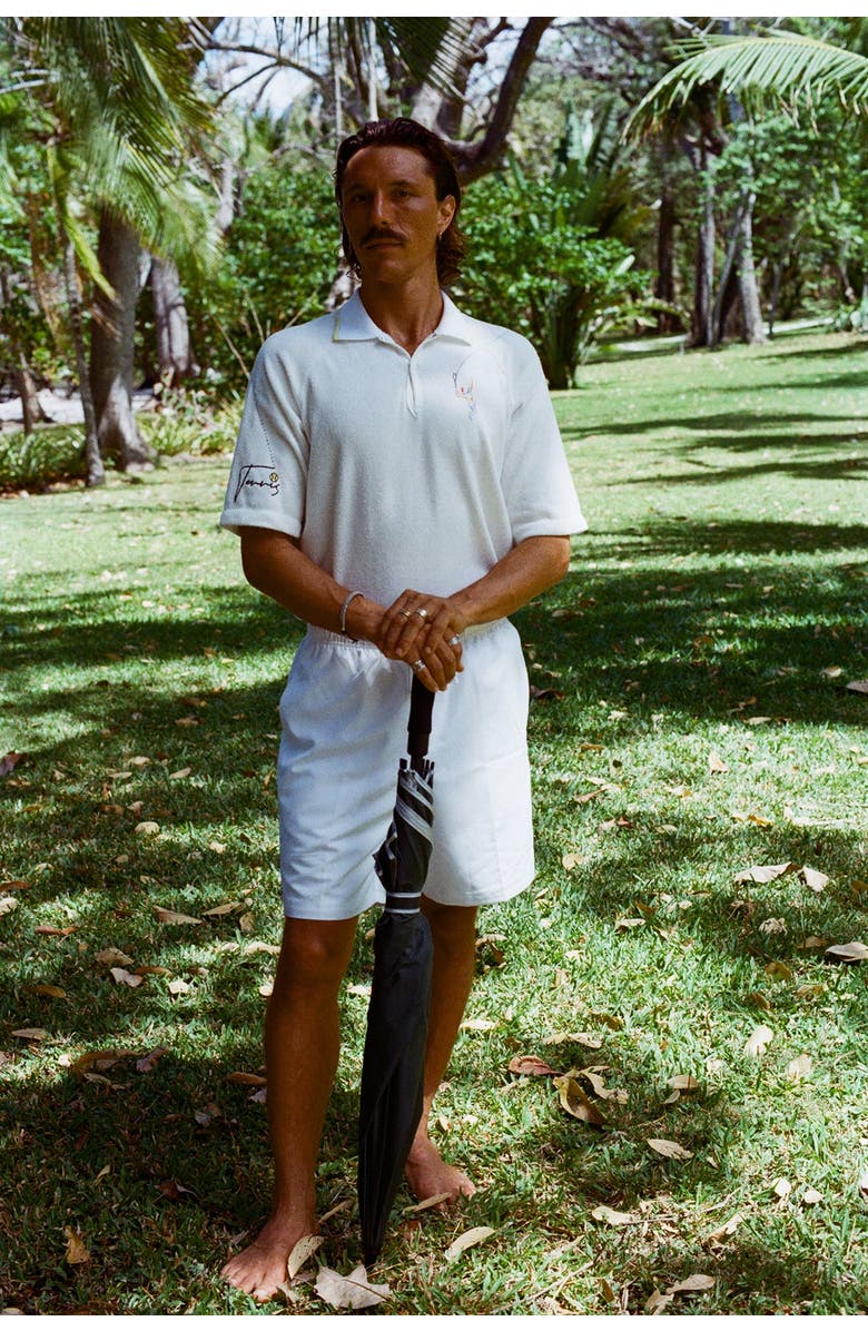 Tombolo Raglan Terry Polo, Alternate, color, White